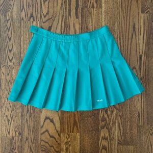 Green Head Pleated Tennis Skirt